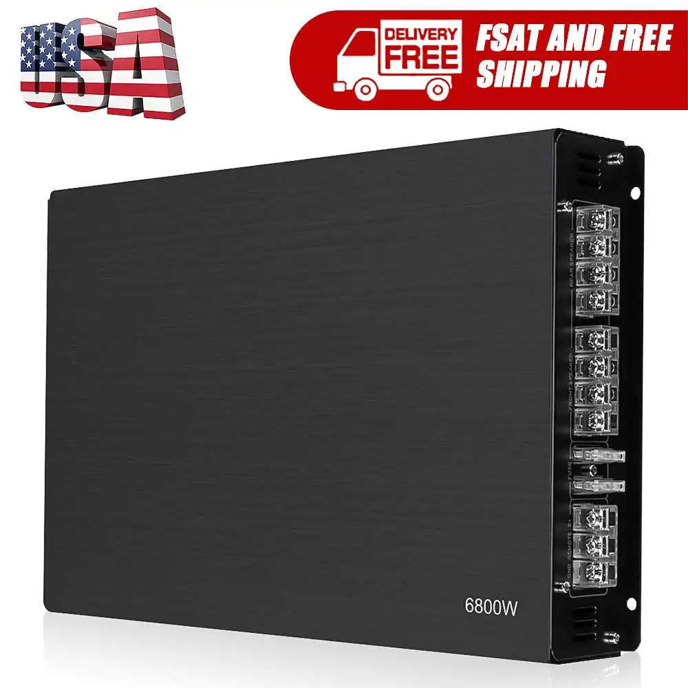 WD628 6800W 4 Channel DC 12V Car Audio Amplifier Aluminium Alloy Car Power Speaker 1