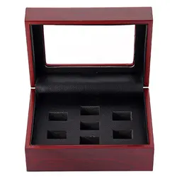Большой объем домашнего подарка ювелирные изделия Чемпионат кольцо с отверстиями ящик для хранения дисплей коробка винтажный деревянный