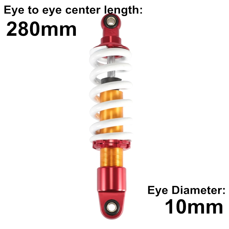 

280MM 10" Rear Suspension Air Shock Absorber For Motorcycle Pit Dirt Bike ATV Quad Scooter Bumper Spring Protective Accessories