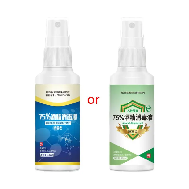 

100ml 75% Alcohol Disinfectant Spray Antibacterial Deep Cleaning Disposable Quick Drying Portable Hand Sanitizer Liquid