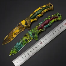Camouflage Portable Self-defense Folding Knife Outdoor Mini Folding Knife Field High Hardness Sharp Wilderness Survival