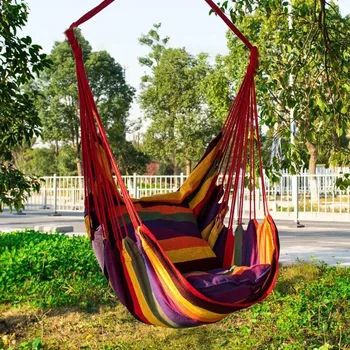 

Portable Travel Camping Hanging Hammock Home Bedroom Swing Bed Lazy Chair For Garden Indoor Outdoor Hammock Swings d6