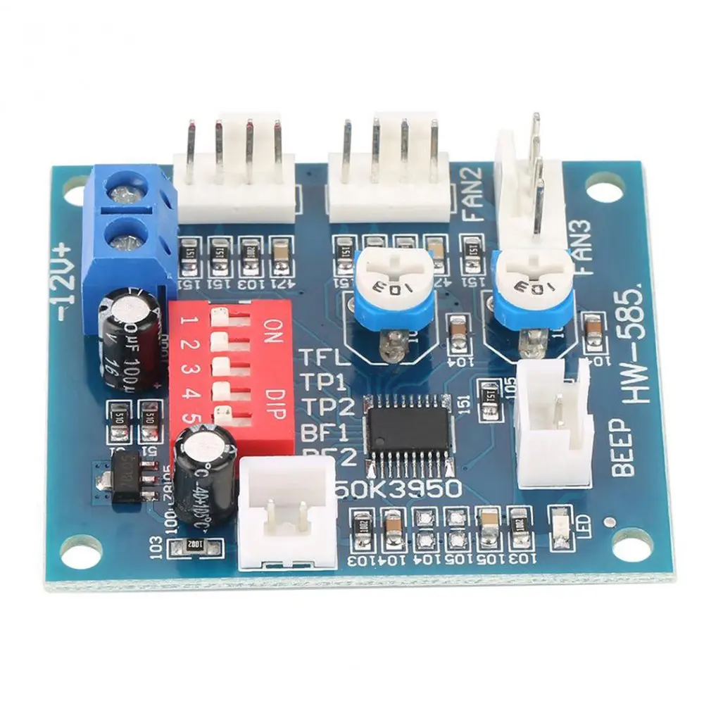 

4 Wire PWM Thermistor PWM Temperature Probe Speed Controller Board Control Module Buzzer DC 12V 5A CPU Fan