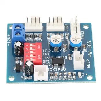 

4 Wire PWM Thermistor PWM Temperature Probe Speed Controller Board Control Module Buzzer DC 12V 5A CPU Fan