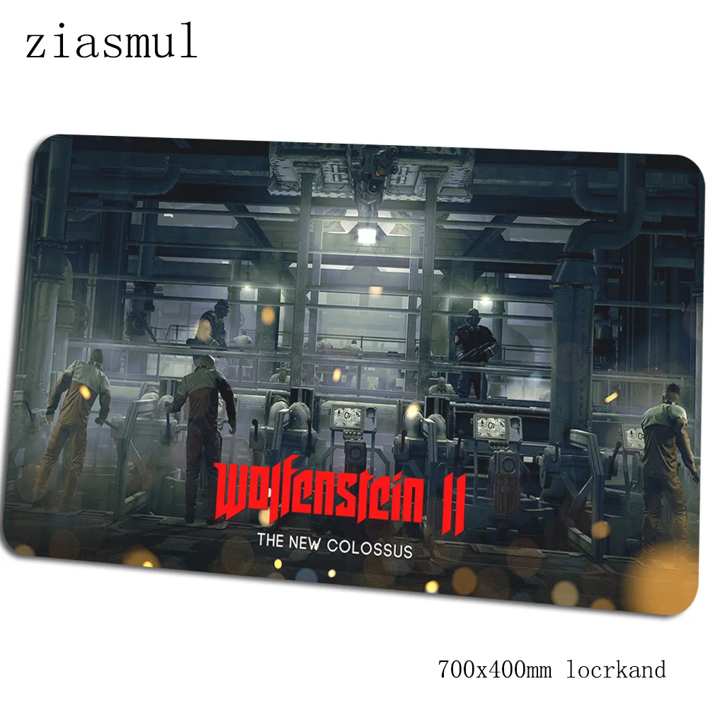 Wolfenstein коврик для мыши Лидер продаж компьютерный коврик 70x40 см игровой коврик для мыши большой высококлассный коврик для мыши клавиатуры игры pc gamer стол - Цвет: Size 700x400x2mm