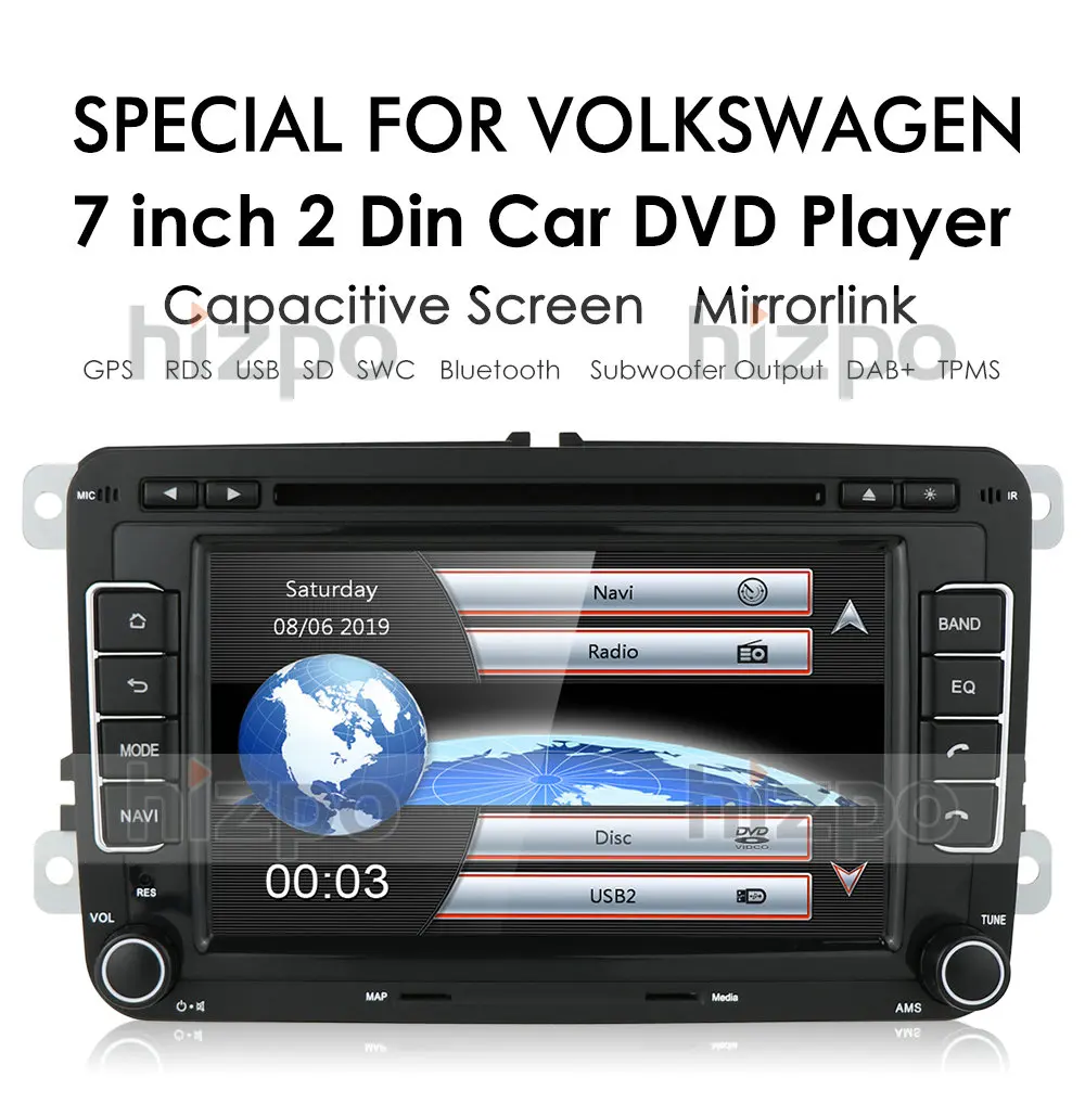 Автомагнитола 2 Din с GPS для VW Volkswagen Passat B7 B6 сиденье Jetta Golf Polo Leon Skoda Octavia