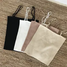 Korean Tops Women Knitted Camis Woman Sleeveless Tank Top Summer Women Halter Top Solid Knit Tops Stretch Tees Womens Clothing