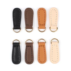 Genuine Leather Zipper Tag Zip Head Fixer Zip Sliders DIY Sewing Clothing Backpack Bag Accessories Repair Zipper Pull Puller