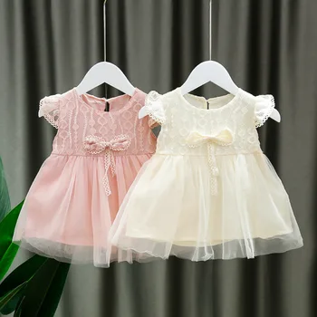 

Fashion lace Baby Girl dress Clothes Summer Party Clothing for Girls Dress Princess Dresses beautiful Bow kids dress