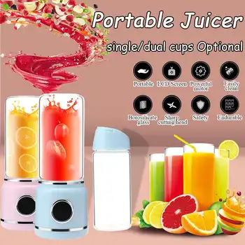 

Double Cups LED Mini USB Portable Multi-function Electric Cup Juicer Home Mixer Small Licuadora Juices Smoothie Blenders Machine