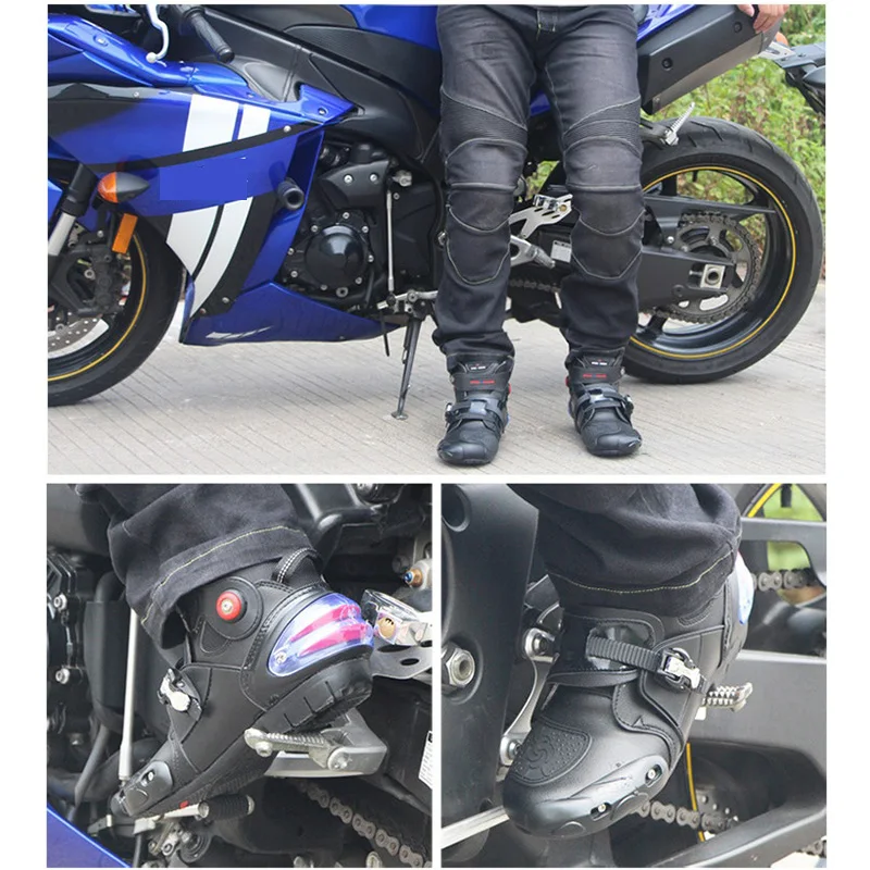 Motorcycle boots Motorcycle Boots Biker Waterproof Speed Motocross racing Boots Non-slip Protective Motorbike Riding off road boots Shoes Touring
