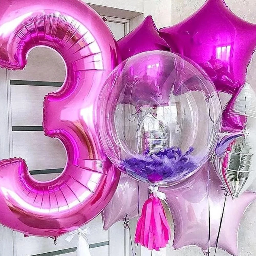 Ballon hélium - Ballon numéro - Numéro 1-1 an - Anniversaire - Or