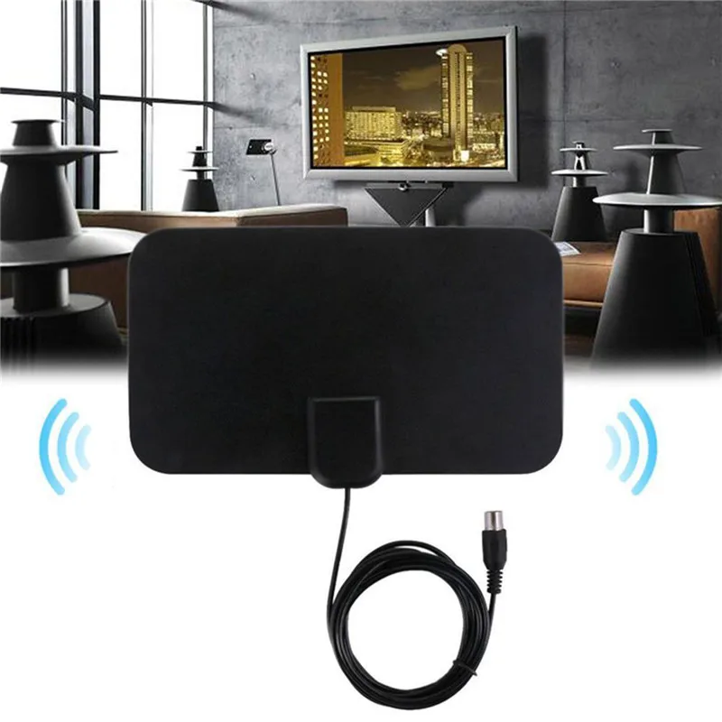 Digital Indoor TV Male HDTV Antenna Freeview Range Ultra-thin Antena Antenna High Signal Capture Cable Signal Amplifie Antenna