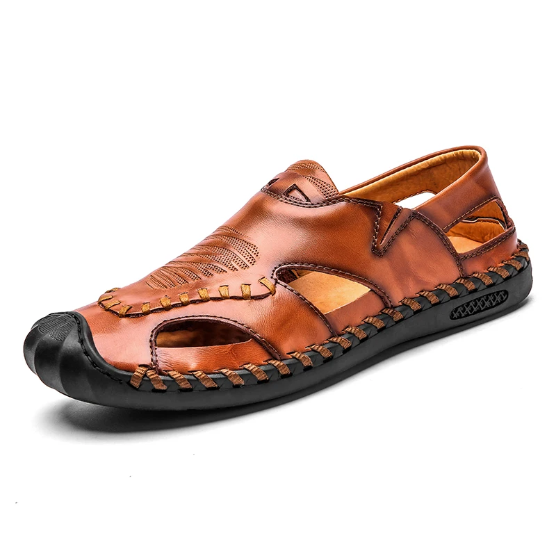 comfortable leather flip flops