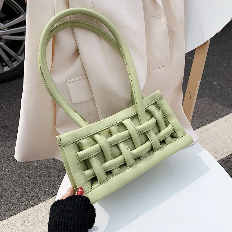 

PU Leather Shoulder Bags For Women 2020 Fashion Hollow Designer Handbag Female Solid color Hand Bag Mini Clutch Bag Purse bolsa