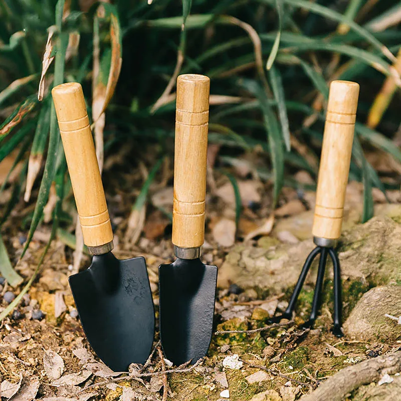 Садовый набор инструментов, садовые инструменты, набор инструментов для посадки, Набор домашних лопаток из трех предметов