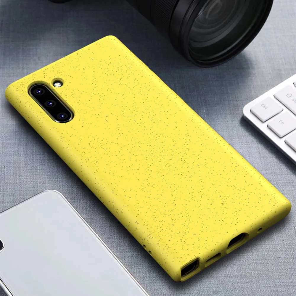 Для samsung Galaxy Note 10/Note10Plus мягкий силиконовый для мобильных телефонов с соломенным узором ярких цветов Чехол для samsung Galaxy S10 Plus S10e - Цвет: Yellow