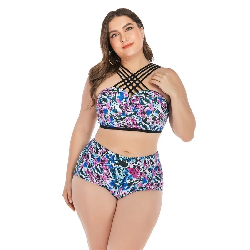 

2019 New Vintage Bikinis Set Swimsuit Female Strap Swimwear Bathing Suit Big Cup Biquini Plus Size Womens Two Piece Swimsuit