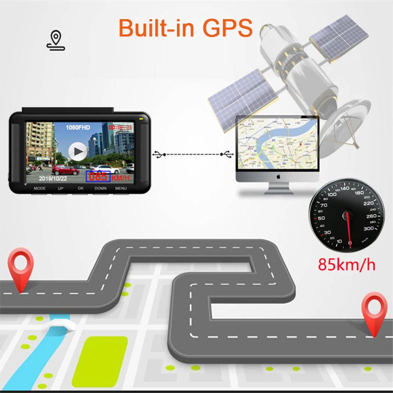 Jiluxing X06S FHD 1080P gps позиционирование Автомобильный видеорегистратор скорость мини видеорегистратор авто регистратор ночное видение циклическая запись