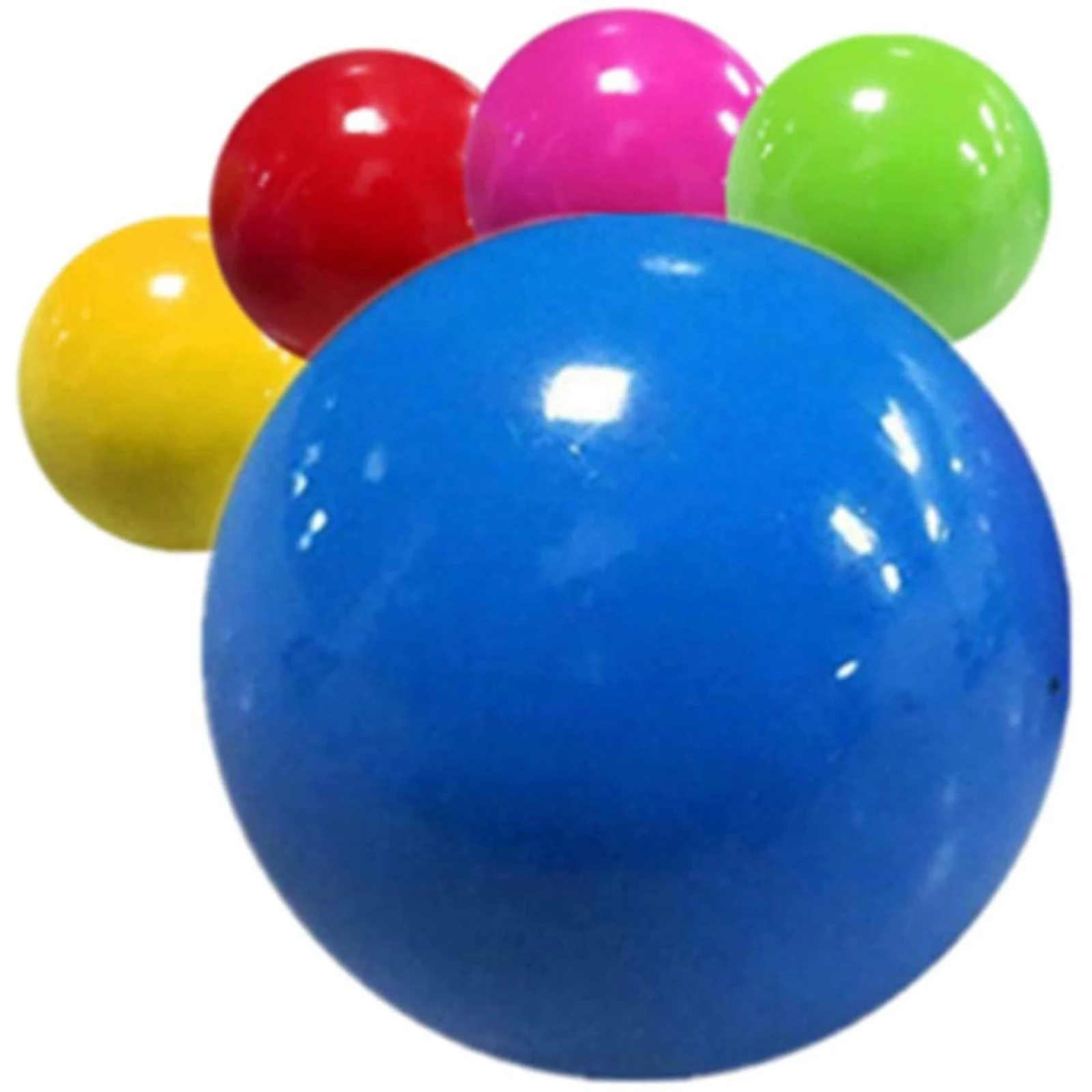 

5pcs Luminous Sticky Wall Ball Toys Sticky Wall Ball Suction Wall Luminous Toy Ball Children Adult Decompression Wall Ball Toy