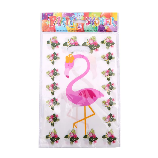 New Flamingo Birthday Party Disposable Tableware Set Party Paper Plate Napkin Napkin Summer Hawaii Flamingo Event Party Supplies Gift bag 10pcs