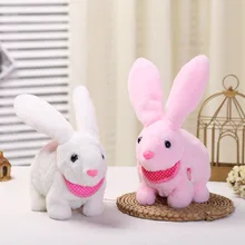 С фабрики креативный Электрический с лампой светящийся креативный прыжок маленький белый кролик детская плюшевая игрушка Подарки