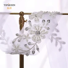 TOPQUEEN WS46, Длинная свадебная вуаль,, ручная работа, повязка на голову, модный элегантный стиль, головной убор для невесты, женский головной Убор