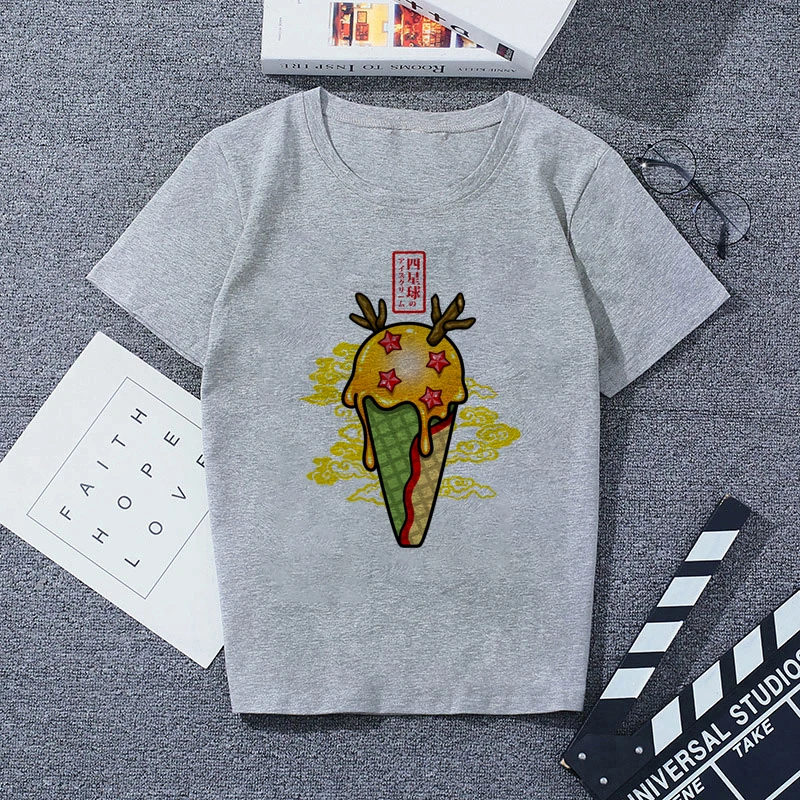 2758084 Print Tshirt Gray Casual Streetwear Vogue T-shirts |