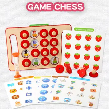 

Kids Wooden memory chess children 3-6 years old brain development memory training game wooden toys