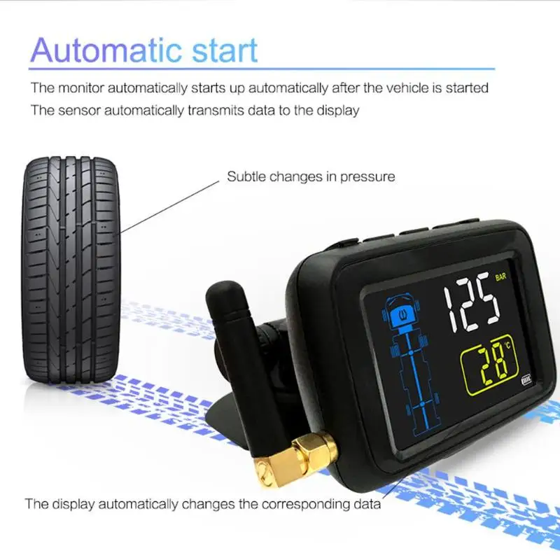 24 В Грузовик TPMS система контроля давления в шинах с 8 внешними датчиками ЖК-беспроводной датчик давления в шинах охранная сигнализация Поддержка 8 колес