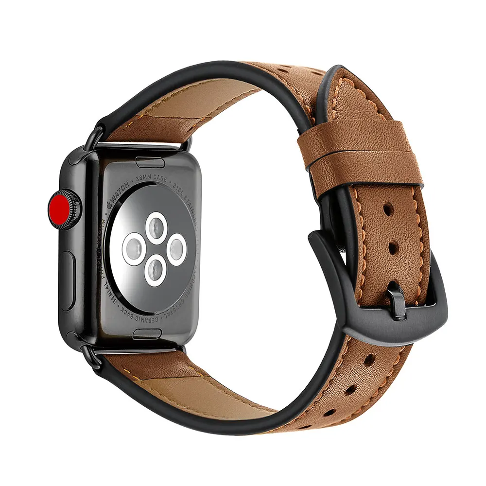 KISSCASE ретро кожаный ремешок для apple watch 4 3 2 1 42 мм 38 мм деловые ремешки для Nike+ apple watch 4 3 40 мм 44 мм браслет