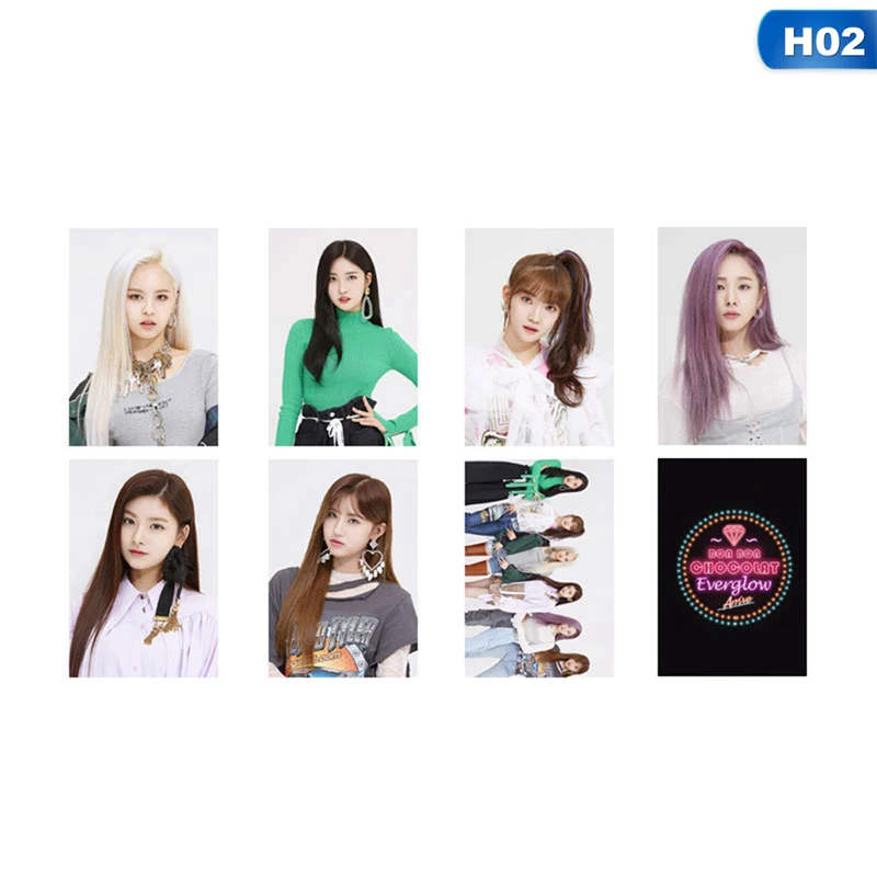 Набор корейских KPOP Everglow набор альбомов двухсторонний маленький набор карт ПВХ карты самодельные LOMO карты фото карты