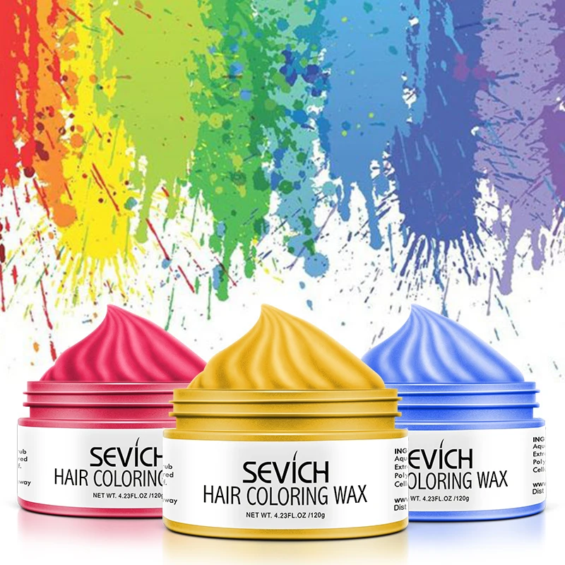 Sevich do włosów tymczasowych wosk kolorowy farbowanie włosów jak w salonie stylizacji Unisex szary jednorazowe dynamiczny impreza z tortem DIY fryzury 120g