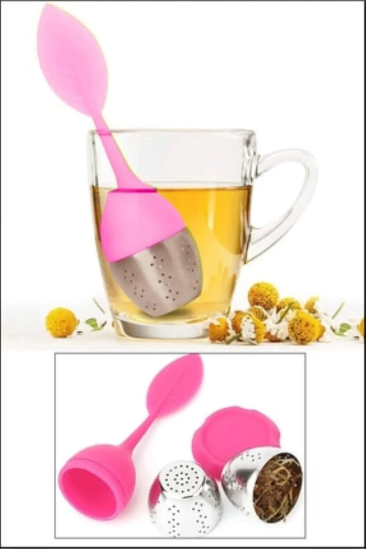 

Silicone Herbal Tea Infuser with Steel Container