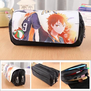 

Anime Cartoon Haikyuu!! Cosplay Pencil Case Pencil Bag Zipper Stationery Pouch Organizer Holder Large Capacity Girl Boy 1 pcs