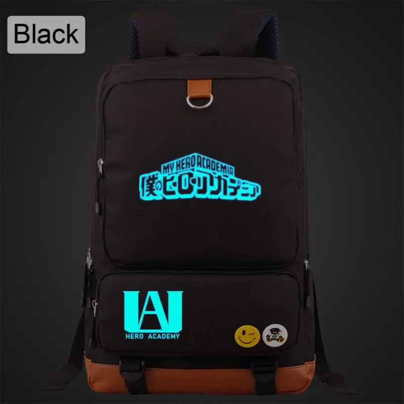 

Boku No Hero Cosplay Blue Luminous Rucksack Schoolbag My Hero Academia Cosplay Backpack Unisex Student Satchel Halloween Cos