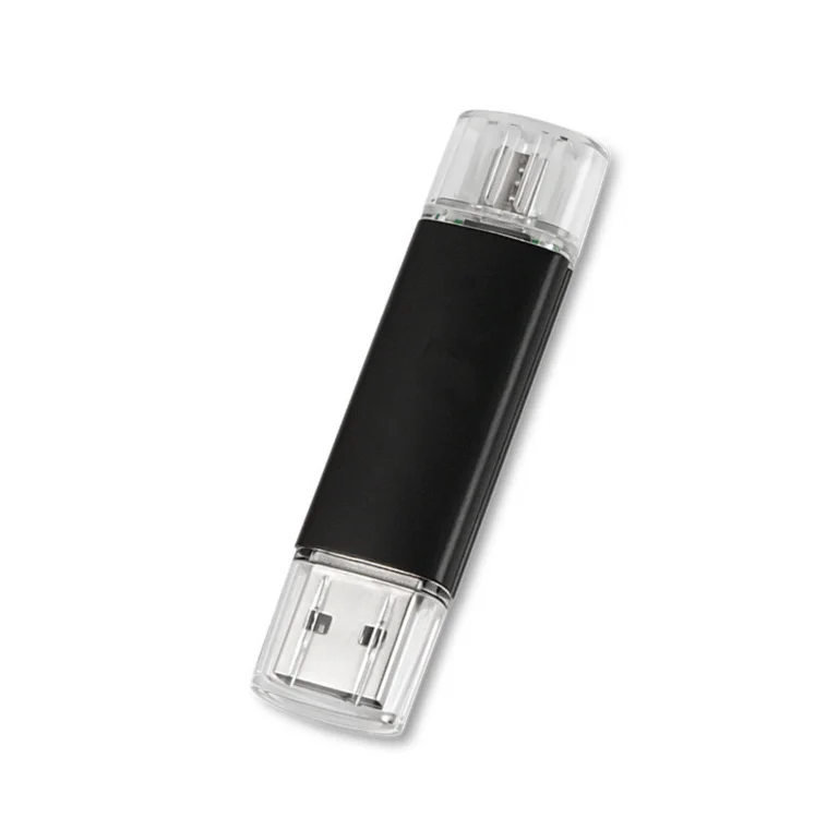 USB флеш-накопитель флешка OTG высокоскоростной накопитель 64 ГБ 32 ГБ 16 ГБ 8 ГБ 4 ГБ внешний накопитель двойное применение микро USB накопитель - Цвет: black