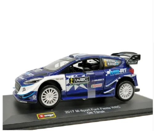 Bburago 1:32 M-Sport Ford Fiesta WRC Sebastien Ogier Отт Танак литая модель гоночного автомобиля в коробке - Цвет: Ott Tanak NO.2