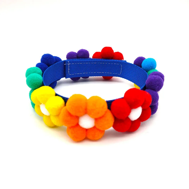 2020 New Cat Collars Flower Rainbow Adjustable Cute Kitty Collars Safety Buckle Kitten Collar for Cat Puppy