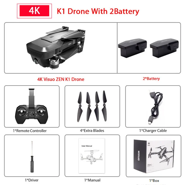 K1 gps Радиоуправляемый Дрон с 4K HD Двойная камера управление жестами 5G Wifi FPV Бесщеточный время полета 28 минут Квадрокоптер вертолет - Цвет: 4K 2B Box