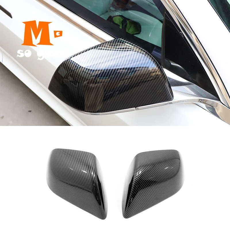 

ABS Chrome Car Side Door Rearview Mirror Cover Trim Shell Sticker for Tesla Model3 Model 3 2017 2018 2019 2020 Accessories