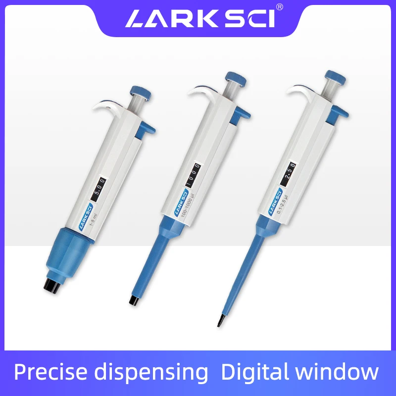 Single Channel Pipette Larksci Laboratory Equipment Adjustable Micropipette For Pipettor Tips