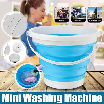

10L Foldable Turbo Washing 4 Level Adjustable Household Machine Rotating Ultrasonic Turbine Washer Charging Laundry Cleaner