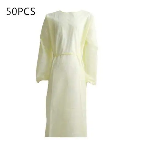 

50pcs 10pcs Disposable Isolation Surgical Gown Non-Woven Splash Resistant for Tattoo Eyebrow Artist Surgeon Dust Proof Overalls