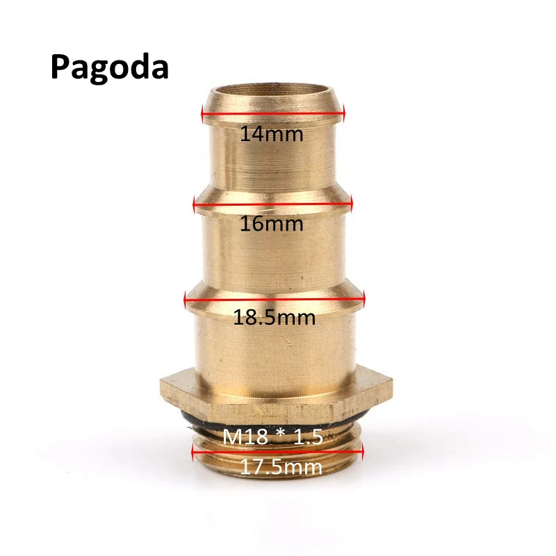 Pagoda Латунь M18* 1,5 резьба водяной пистолет быстрый разъем пушка мойка для автомобиля адаптер M14 M22 1/" Орошение для сада разъемы - Цвет: Pagoda