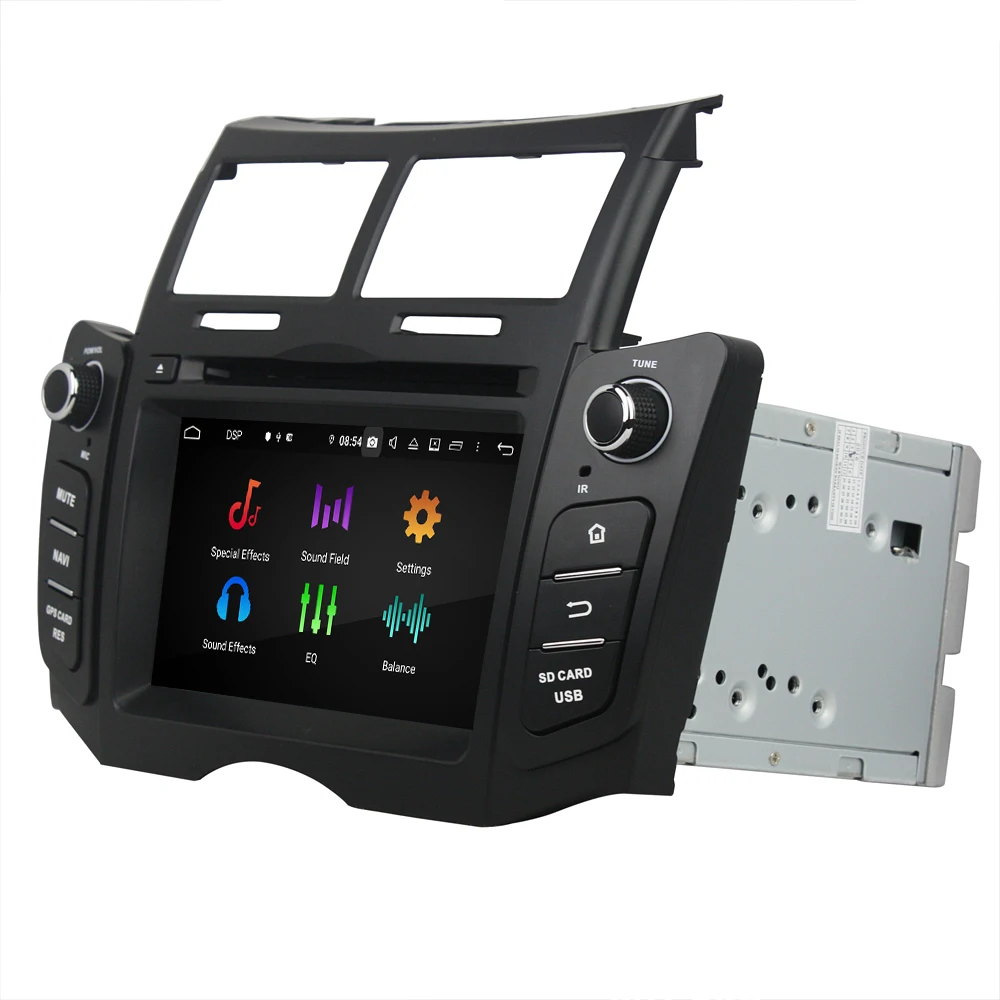 Android 9,0 Восьмиядерный 4 Гб ОЗУ 64 Гб ПЗУ автомобильный DVD gps навигатор мультимедийный плеер стерео для Toyota YARIS 2005-2011