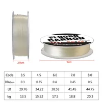 Full Sink Fluorocarbon Fishing Line 300m 0.30mm-0.50mm 100% Monofilament Carp Fishing Lines Leader Japanese Carbon Fiber Line 2