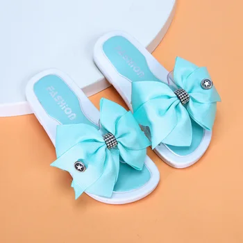

Fashion Girls Casual Slipper Summer Children Kids Baby Girls Bowknot Flat Slipper Casual Baby Girls Shoes Toddler Shoes Sandals