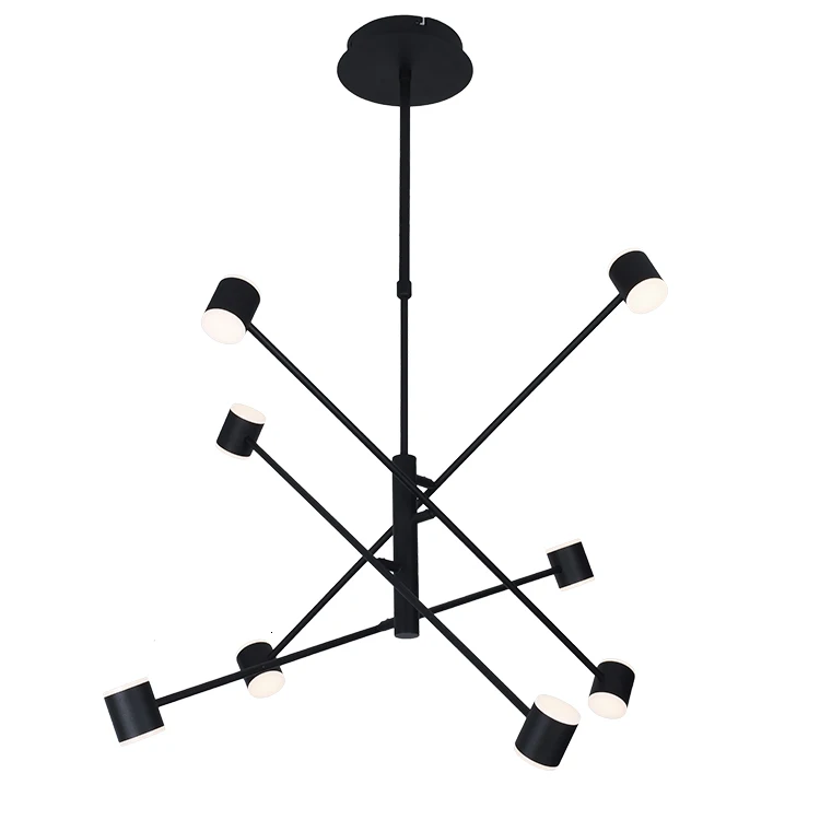 

Restaurant Kitchen Contemporary Turkish Iran China Designer Modern Black Sputnik Led Geometric Pendant Lighting hanging lamp