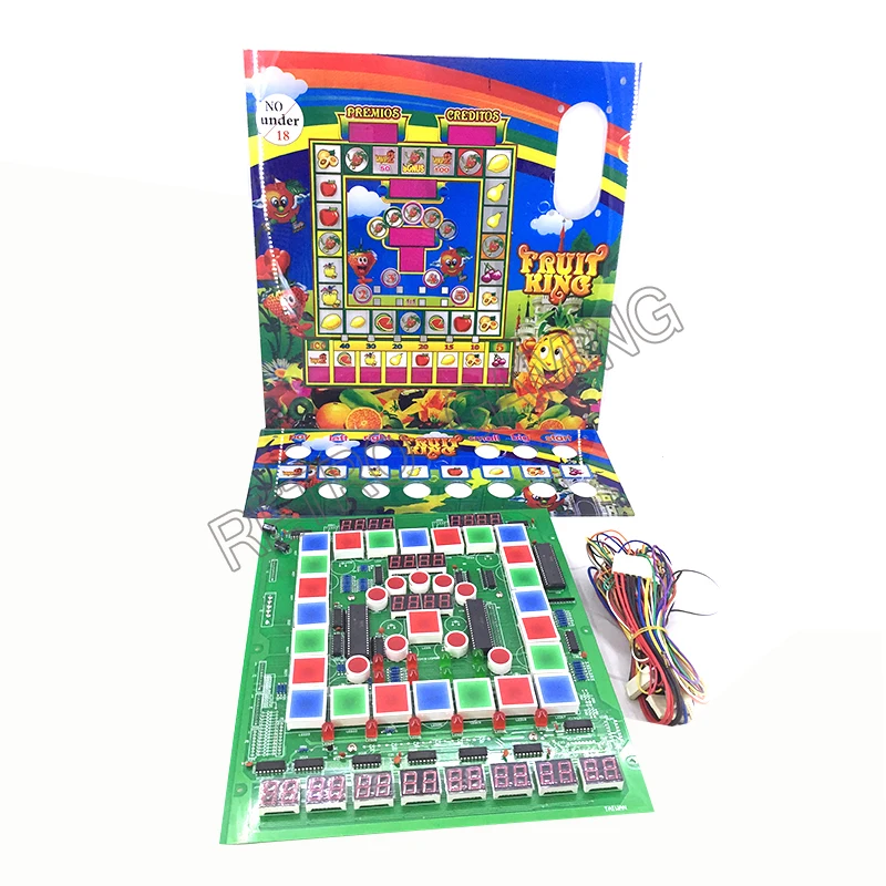US $763.04 10 set Mario Slot Game Fruit King PCB Circuit Motherboard Led With Acrylic Cables Kit Popular Coin operated Casino Video